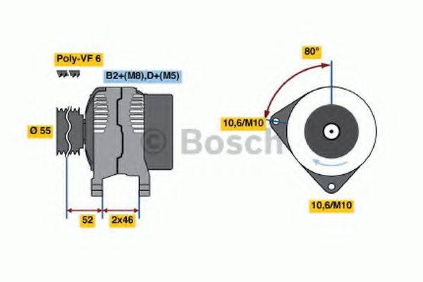 BOSCH 0986044400 Генератор