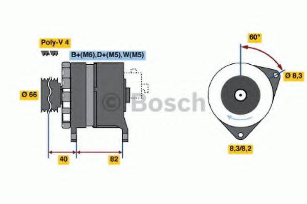 BOSCH 0986044821 Генератор