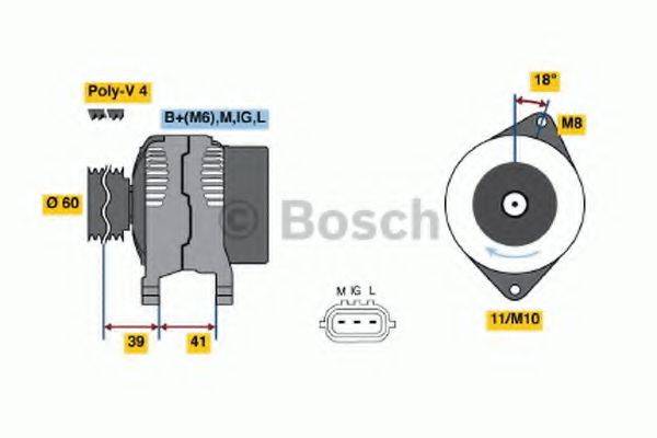 BOSCH 0986045821 Генератор