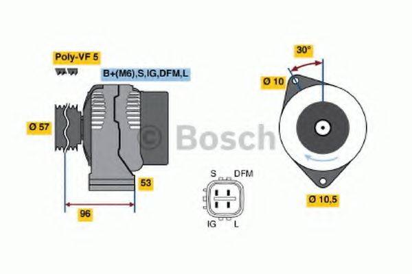 BOSCH 0986049221 Генератор