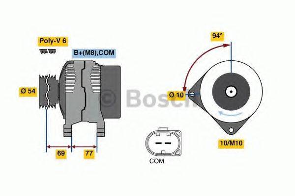 BOSCH 0986080350 Генератор