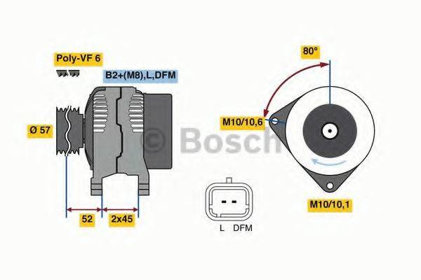 BOSCH 0986081330 Генератор