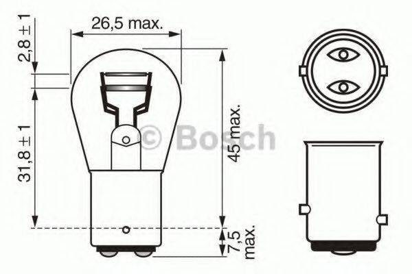 BOSCH 1987302282 Лампа розжарювання, ліхтар сигналу гальм./задній габ. вогонь