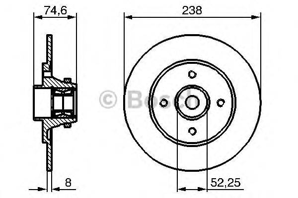 BOSCH 0986479281 гальмівний диск