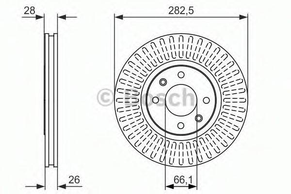 BOSCH 0986479908 гальмівний диск