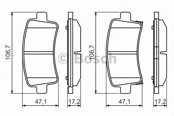 BOSCH 0986494494 Комплект гальмівних колодок, дискове гальмо