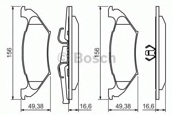 BOSCH 0986494495 Комплект гальмівних колодок, дискове гальмо