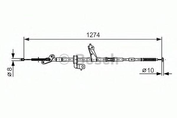 BOSCH 1987482367 Трос, стоянкова гальмівна система