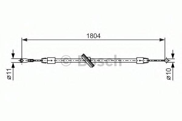 BOSCH 1987482380 Трос, стоянкова гальмівна система