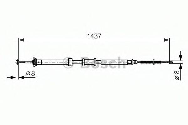 BOSCH 1987482391 Трос, стоянкова гальмівна система