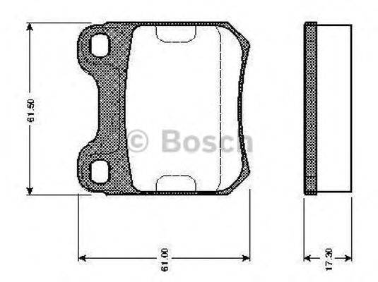 BOSCH 0986TB2126 Комплект гальмівних колодок, дискове гальмо