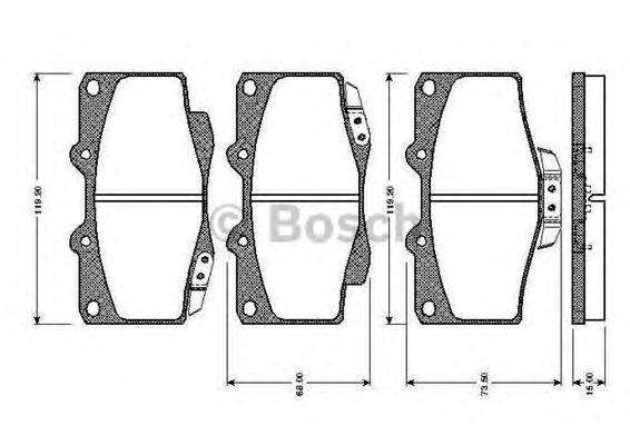 BOSCH 0986TB2169 Комплект гальмівних колодок, дискове гальмо