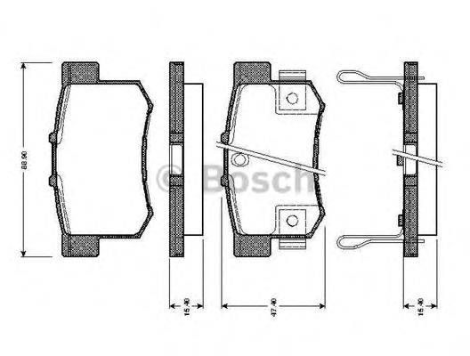 BOSCH 0986TB2181 Комплект гальмівних колодок, дискове гальмо