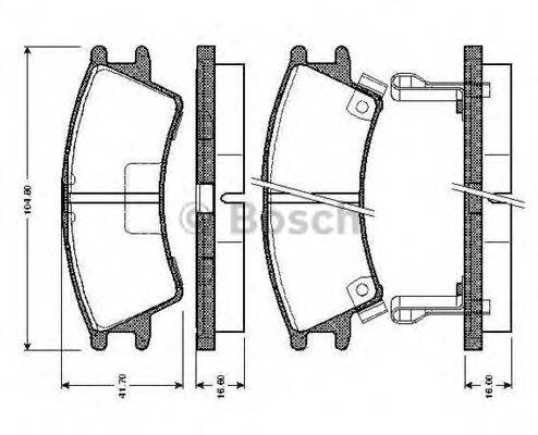 BOSCH 0986TB2331 Комплект гальмівних колодок, дискове гальмо