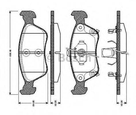 BOSCH 0986TB2332 Комплект гальмівних колодок, дискове гальмо