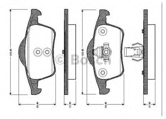 BOSCH 0986TB2352 Комплект гальмівних колодок, дискове гальмо