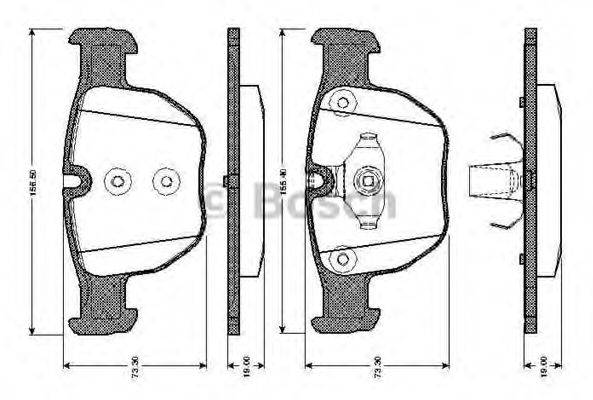 BOSCH 0986TB2444 Комплект гальмівних колодок, дискове гальмо