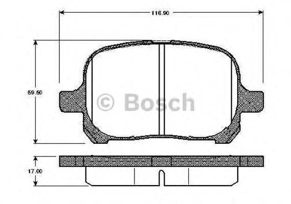 BOSCH 0986TB2754 Комплект гальмівних колодок, дискове гальмо