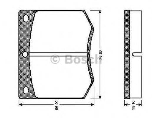 BOSCH 0986TB2062 Комплект гальмівних колодок, дискове гальмо