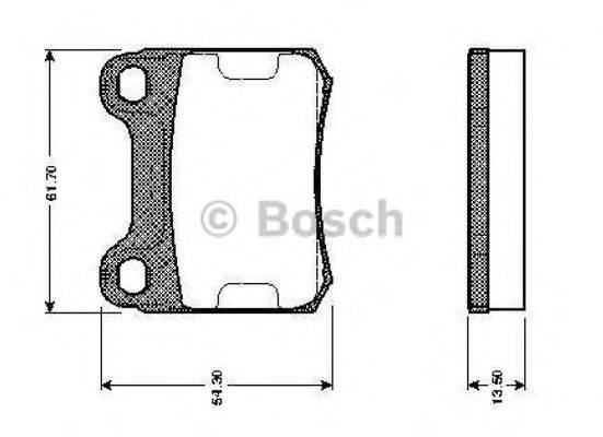 BOSCH 0986TB2084 Комплект гальмівних колодок, дискове гальмо