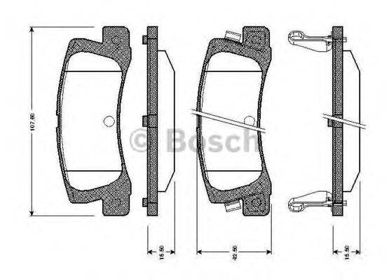 BOSCH 0986TB2109 Комплект гальмівних колодок, дискове гальмо