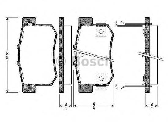 BOSCH 0986TB2179 Комплект гальмівних колодок, дискове гальмо