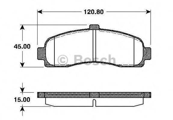 BOSCH 0986TB2239 Комплект гальмівних колодок, дискове гальмо