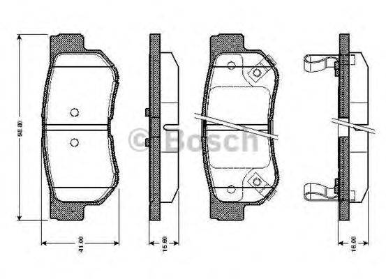 BOSCH 0986TB2369 Комплект гальмівних колодок, дискове гальмо