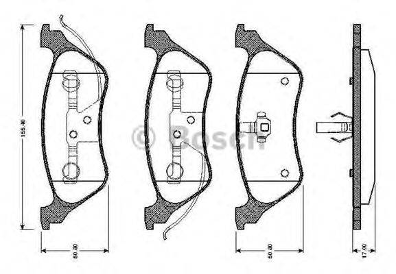 BOSCH 0986TB2388 Комплект гальмівних колодок, дискове гальмо