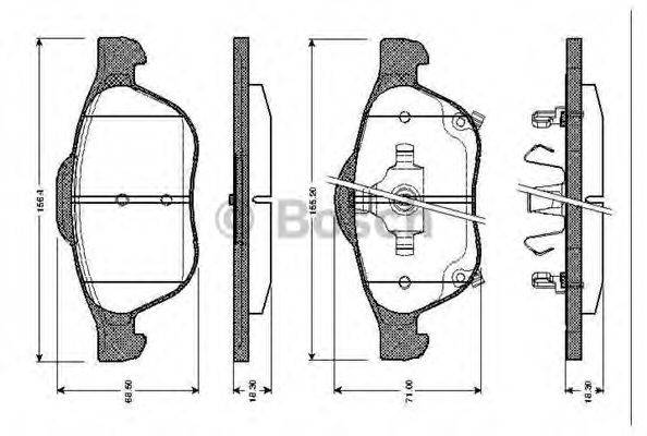 BOSCH 0986TB2467 Комплект гальмівних колодок, дискове гальмо