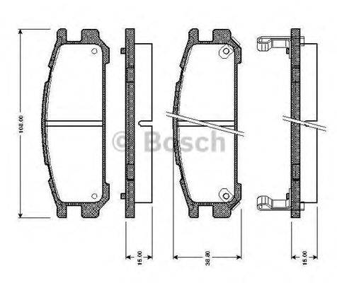 BOSCH 0986TB2645 Комплект гальмівних колодок, дискове гальмо