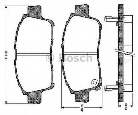 BOSCH 0986TB2791 Комплект гальмівних колодок, дискове гальмо