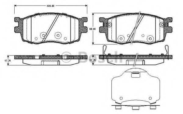 BOSCH 0986TB2935 Комплект гальмівних колодок, дискове гальмо