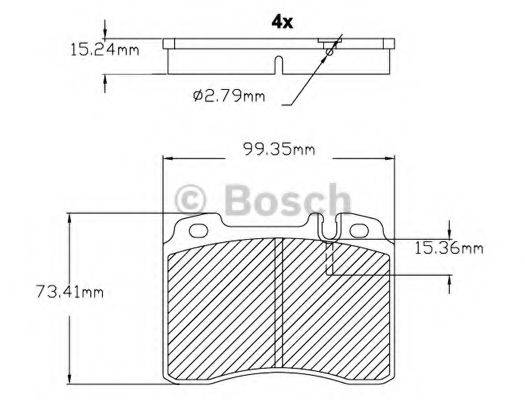 BOSCH F03B150022 Комплект гальмівних колодок, дискове гальмо