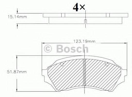 BOSCH F03B150068 Комплект гальмівних колодок, дискове гальмо