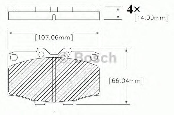 BOSCH F03B150207 Комплект гальмівних колодок, дискове гальмо