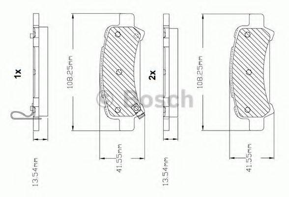 BOSCH F03B150286 Комплект гальмівних колодок, дискове гальмо