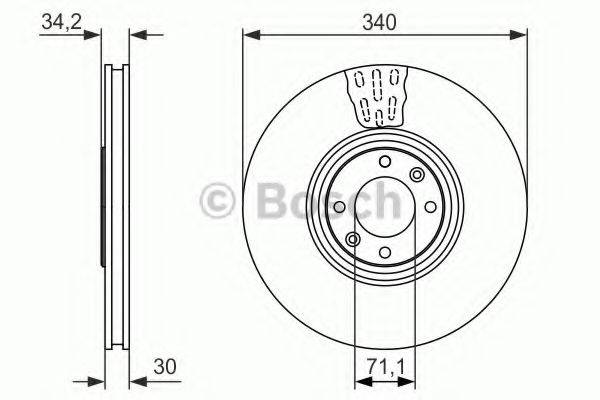 BOSCH 0986479093 гальмівний диск