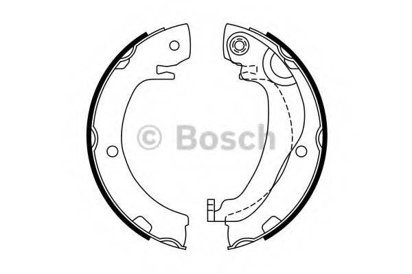 BOSCH 0986487763 Комплект гальмівних колодок, стоянкова гальмівна система