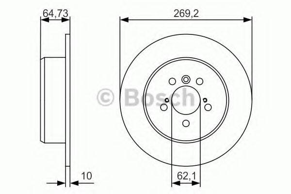 BOSCH 0986479R00 гальмівний диск