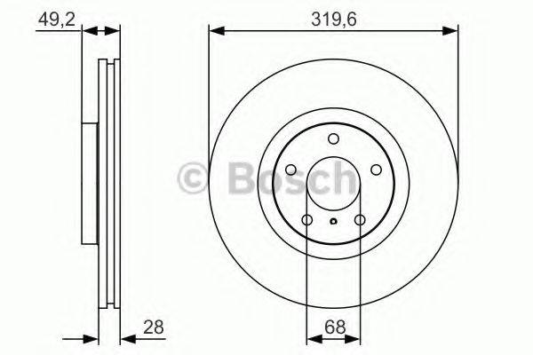 BOSCH 0986479R22 гальмівний диск