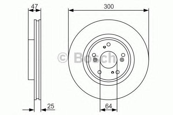 BOSCH 0986479R24 гальмівний диск