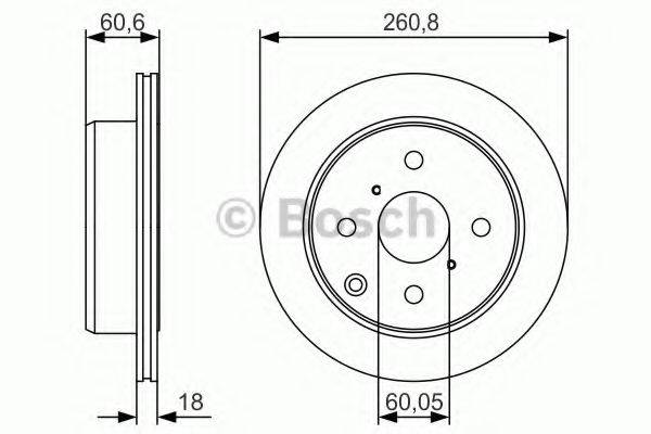 BOSCH 0986479R55 гальмівний диск