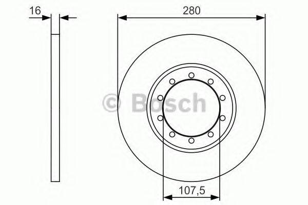 BOSCH 0986479R92 гальмівний диск