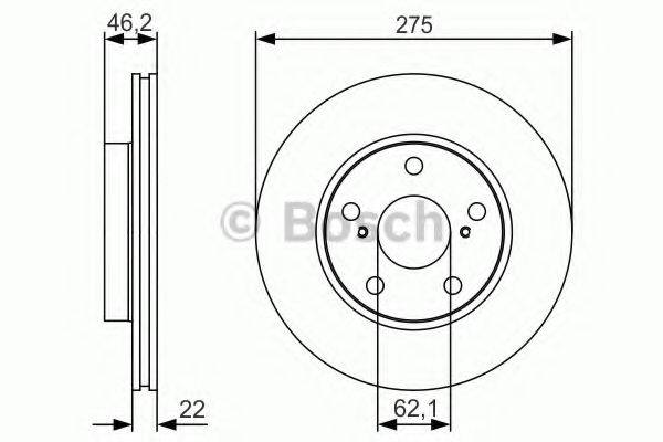 BOSCH 0986479R97 гальмівний диск