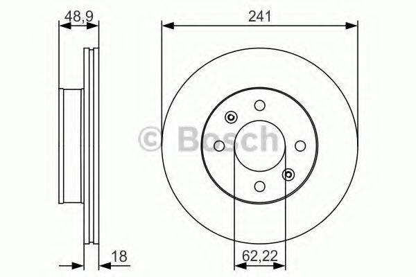 BOSCH 0986479S04 гальмівний диск