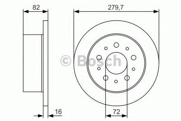 BOSCH 0986479S73 гальмівний диск