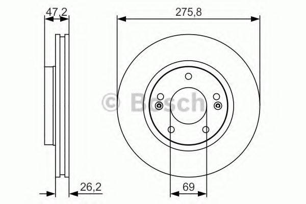 BOSCH 0986479S81 гальмівний диск