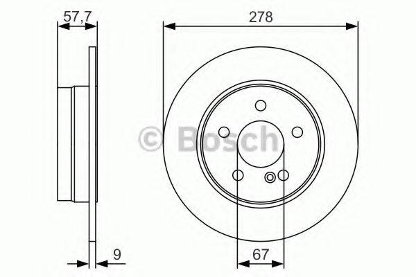 BOSCH 0986479S96 гальмівний диск