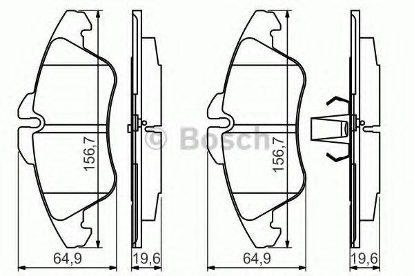 BOSCH 0986494504 Комплект гальмівних колодок, дискове гальмо